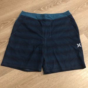 Hurley striped swim trunks blue small